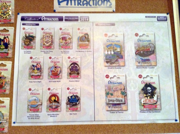 Attraction Pins in Disneyland Paris