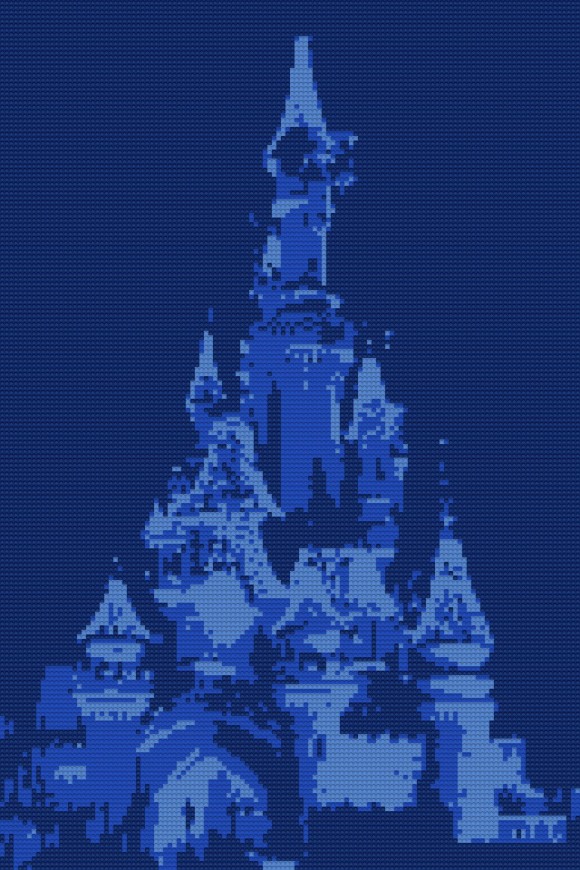 Sleeping Beauty Castle in Disneyland Paris LEGO Style, using Mosaic Maker