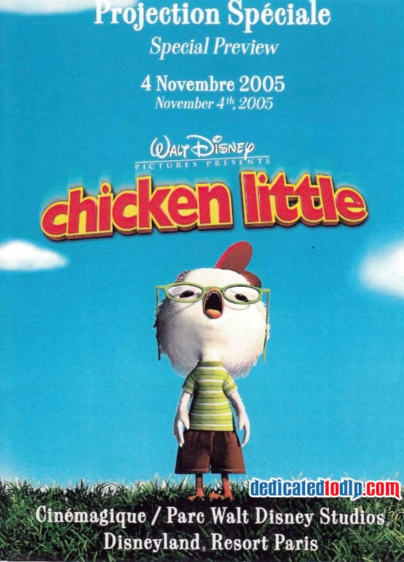 Chicken Little Special Preview in Cinemagique, Disneyland Paris