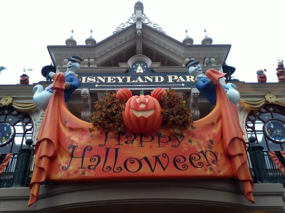 Main Street Station in Disneyland Paris for Halloween 2013