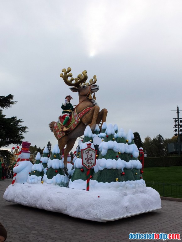 Elf on Reindeer in the Christmas Cavalcade in Disneyland Paris