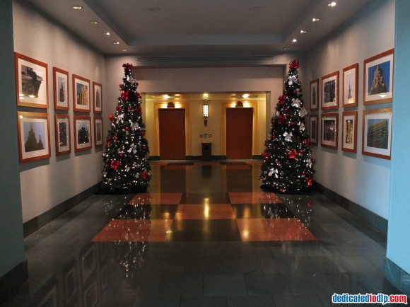 Christmas Trees in Hotel New York in Disneyland Paris