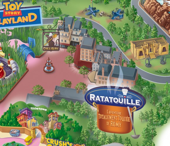 Ratatouille Area on the Walt Disney Studios Map, Disneyland Paris