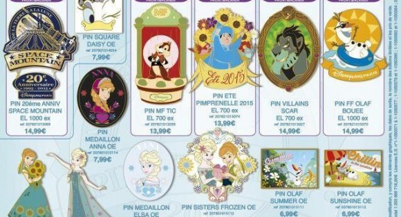 Disneyland Paris Pins for June 2015 – Frozen Summer Pins