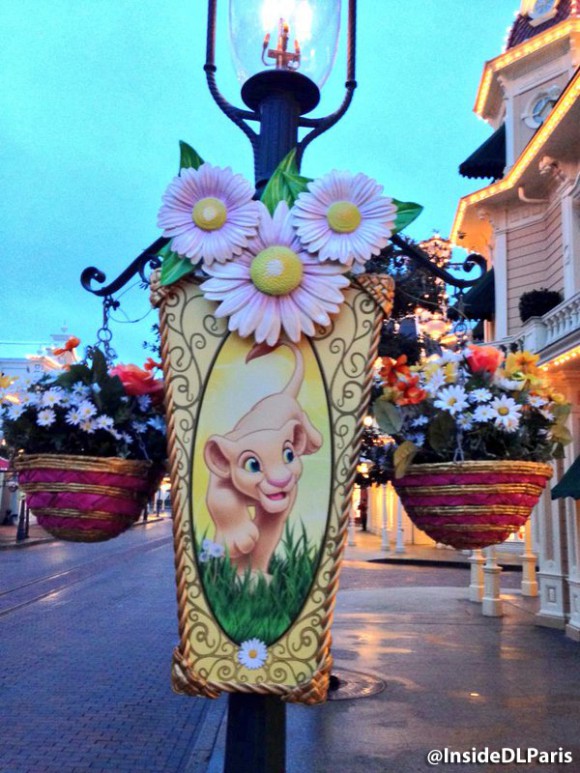 Disneyland Paris Spring 2016 decorations - lamp post character banners