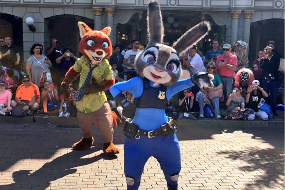 Zootopia Characters in Disneyland Paris Pre Parade