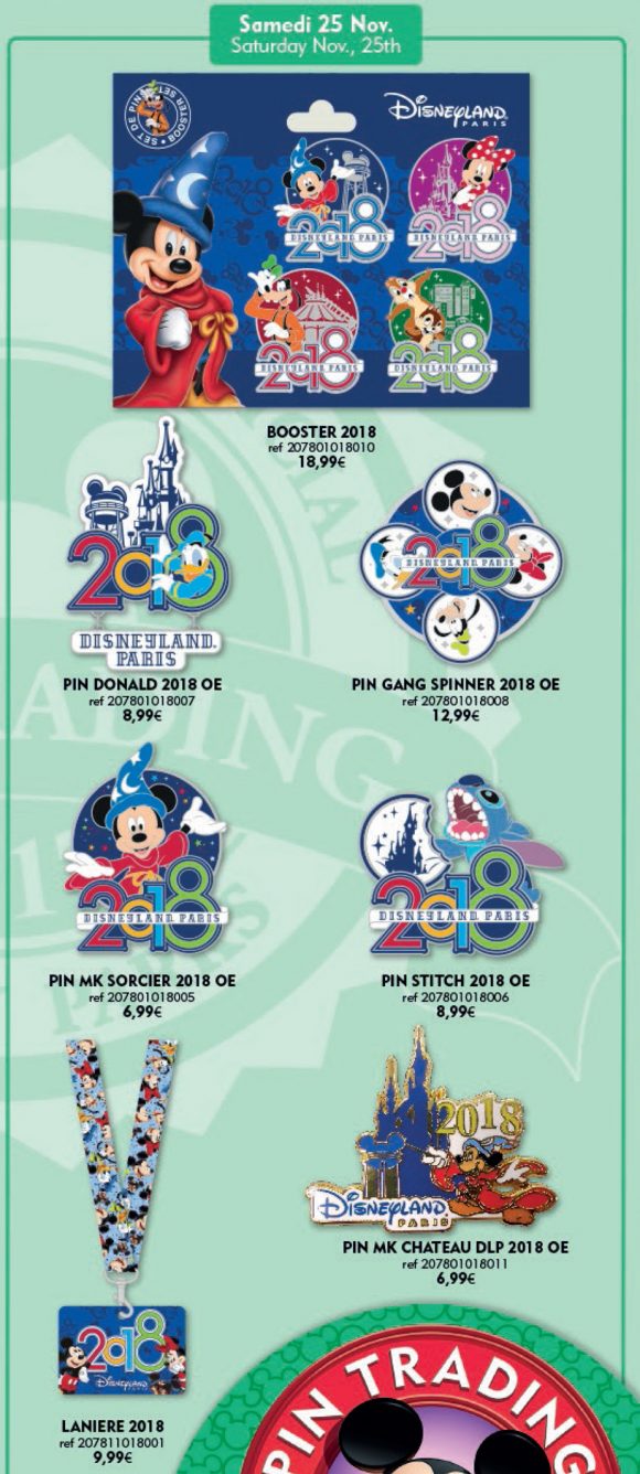 Disneyland Paris Pins For November 25th 2017