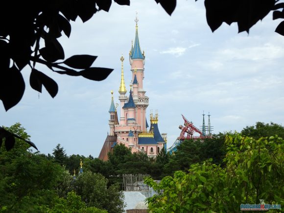 Sleeping Beauty Castle in Disneyland Paris at Night