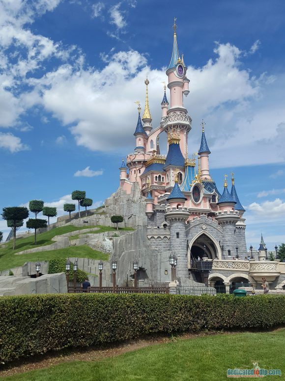 Sleeping Beauty Castle in Disneyland Paris Side View