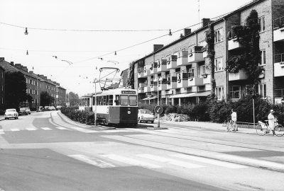 Linnégatan med spårvagn linje 4
