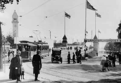 Entréerna till Baltiska utställningen och Jubileumslantbruksmötet