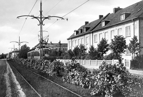 Spårvagn linje 4 på Linnégatan