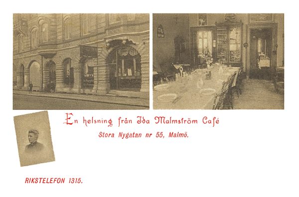 En hälsning från Ida Malmströms Café på Stora Nygatan 55