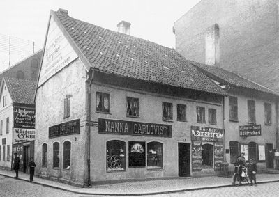 Claus Mortensens hus på hörnet Kalendegatan och Baltzarsgatan