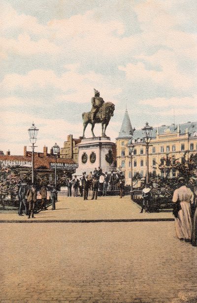 Stortorget med Karl X Gustav-statyn