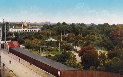 Malmö Folkets Park sedd från Parkgatan