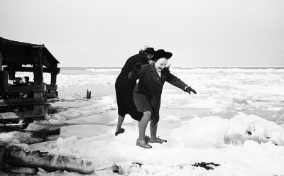 Vid Ribersborg en sträng vinter på 40-talet