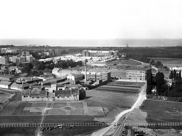 Jubileumslantbruksutställningen 1914 under uppbyggnad