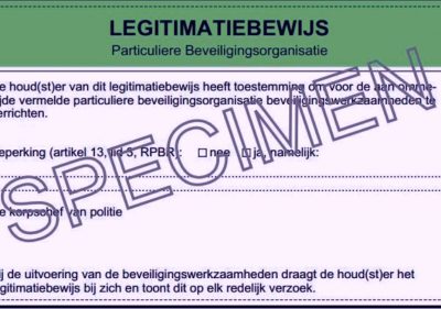 De groene beveiligingspas - Groene pas beveiliging