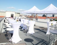 Dachterrasse mit Barbecue und Cocktailsation Veranstaltungszentrum der Leipziger Foren