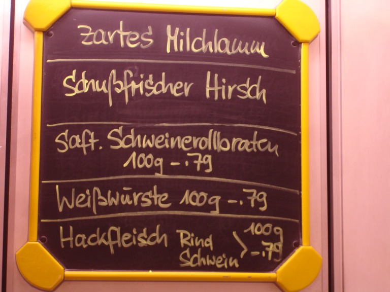 Schußfrischer Hirsch vom Bauernmarkt