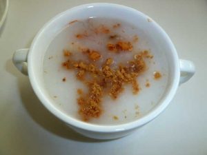 Ein letztes Congee vor dem Abflug