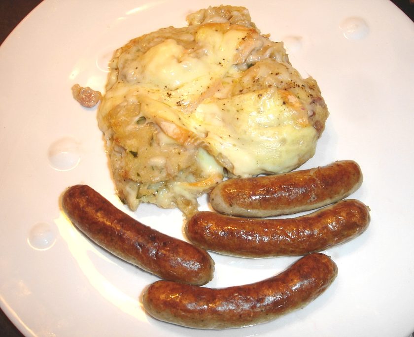 Gebackene Lammhoden auf Tomatensalat mit Estragon und knusprigen Speck