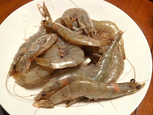 Risotto mit wilden Shrimps, Spargel und geräucherten Heilbutt