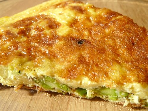 Frittata mit grünen Spargel