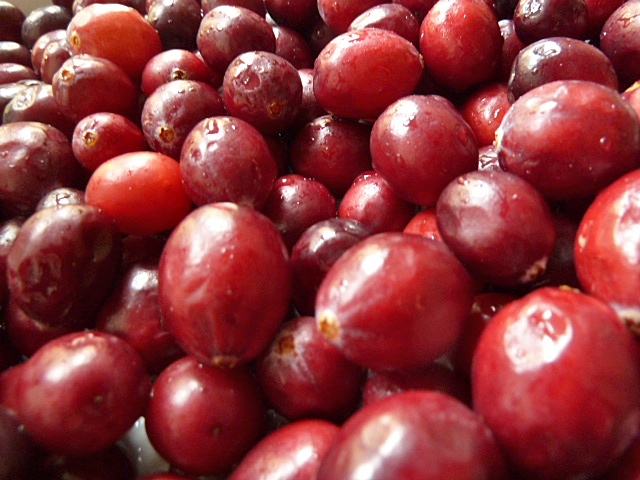 Cranberries waschen