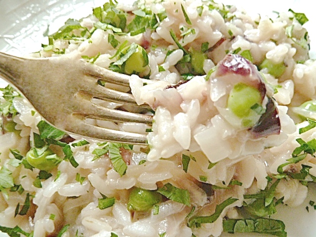 Risotto mit Radicchio Trevisano und frischen Erbsen