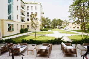 die Hotelanlage auf der Privatinsel