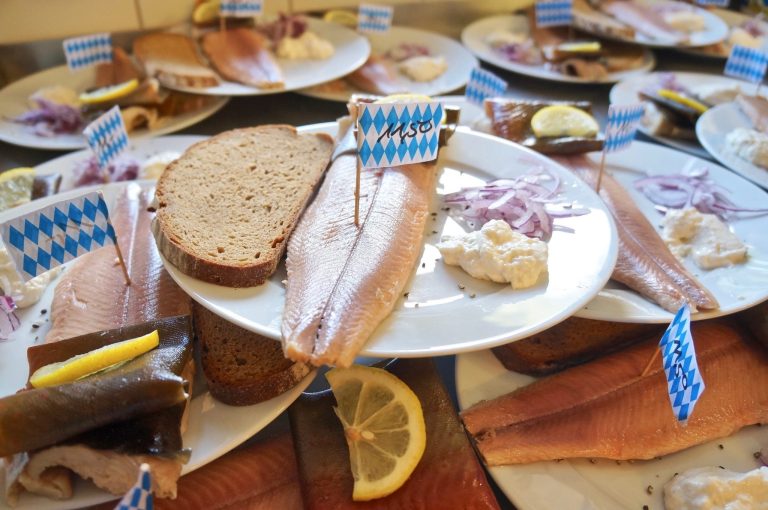 die vorbereiteten Fischbrotzeiten