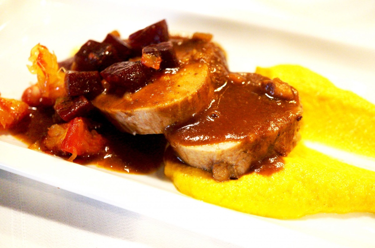 Schweinefilet mit Polenta