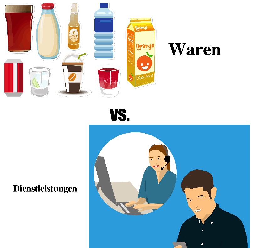 Produkte vs. Dienstleistungen