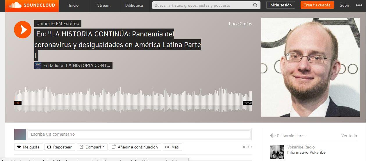 Coronavirus pandemic and inequalities in Latin America: Podcast with Stefan Peters para la UniNorte