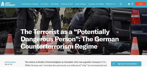 The Terrorist as a “Potentially Dangerous Person”: The German Counterterrorism Regime