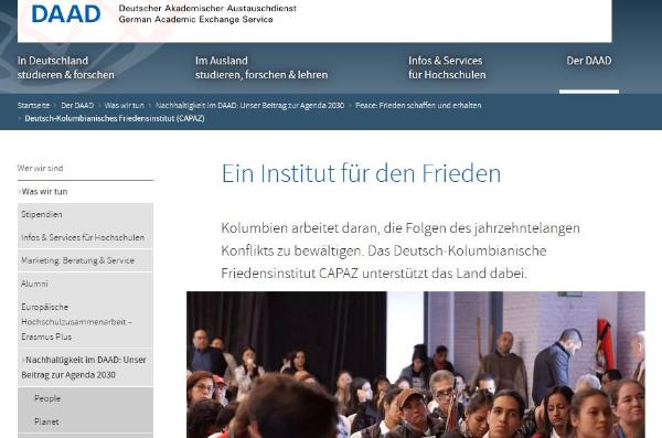 «Un instituto para la paz»: El DAAD en Alemania sobre CAPAZ