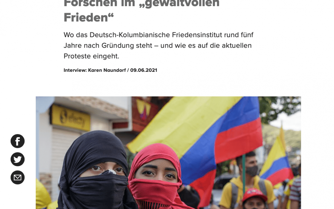 Entrevista con Deutschland.de: Stefan Peters sobre protestas y el trabajo de CAPAZ en Colombia