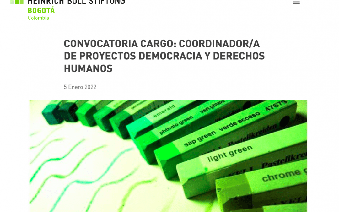 Convocatoria abierta de la Fundación Heinrich Böll para coordinador/a de proyectos democracia y derechos humanos