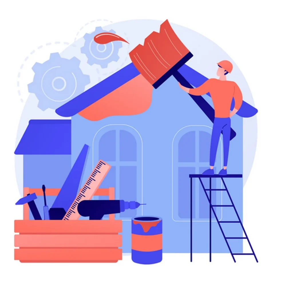 icoontje van een te renoveren woning