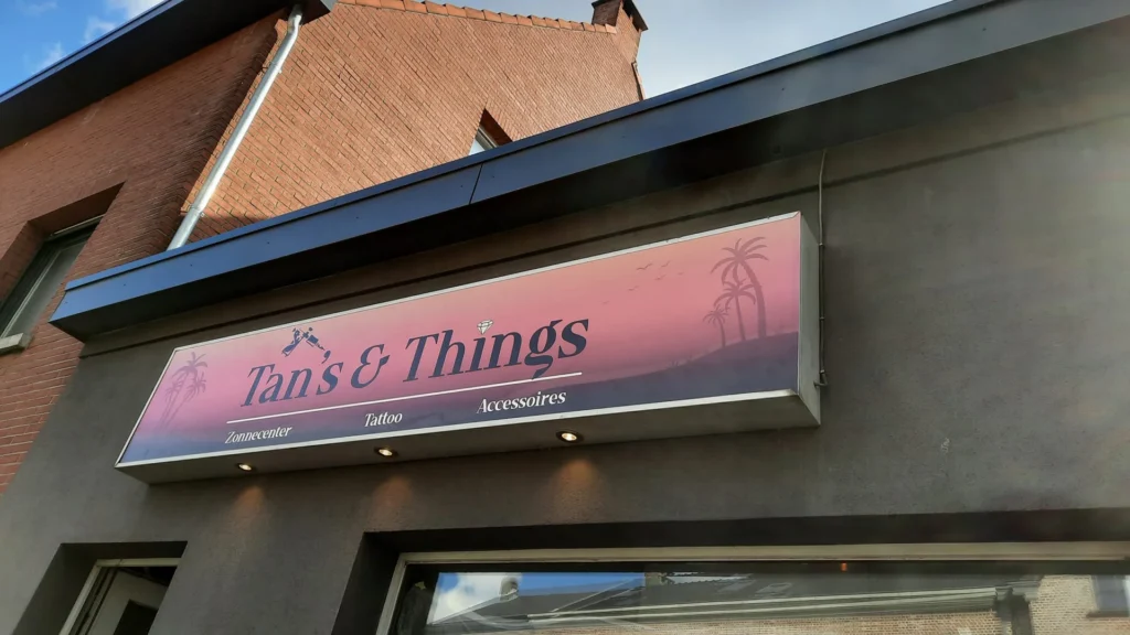 lichtreclame van klant