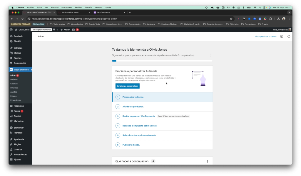 Instalar WC - Ajustes