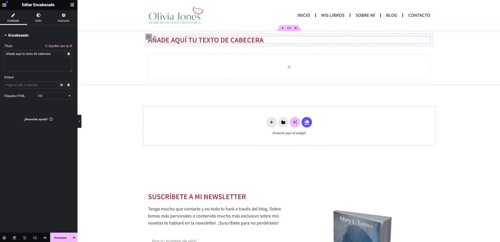 Secciones de Elementor