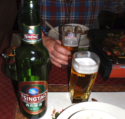 Tsingtao, det inhemska ölet är omtyckt i KIna. 