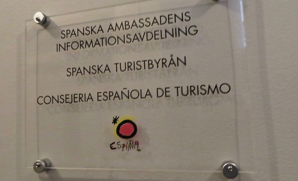 Lite klurigt att hitta till spanska turistbyrån i Stockholm. 