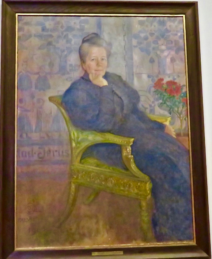 Selma Lagerlöf porträtterad av Carl Larsson 1908. Ytterligare ett exempel på att konst, lultur och litteratur hör samman. 