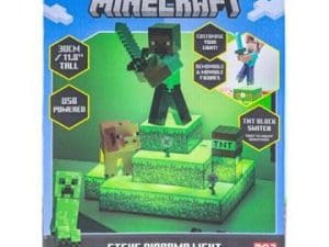 Minecraft Diorama lys Steve 30 cm