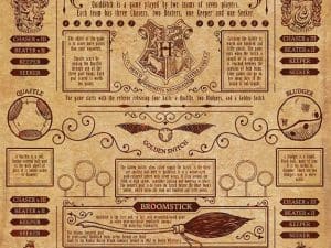 Harry Potter Plakat - Quidditch på Hogwarts