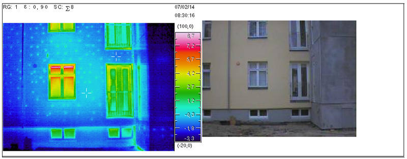 Termograferinger - kontrol af udvendig facadeisolering - termografering